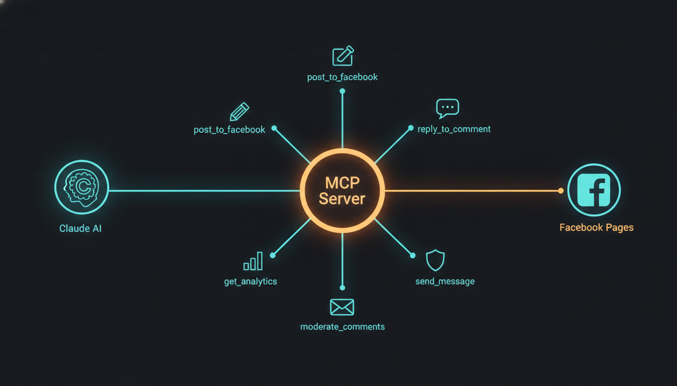 MCP Server Claude-г Facebook tool-уудтай холбож буй зураг